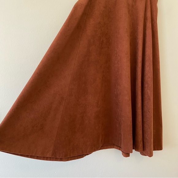 Vintage JG Collection by Joyce rust brown skirt midi length - Picture 4 of 10